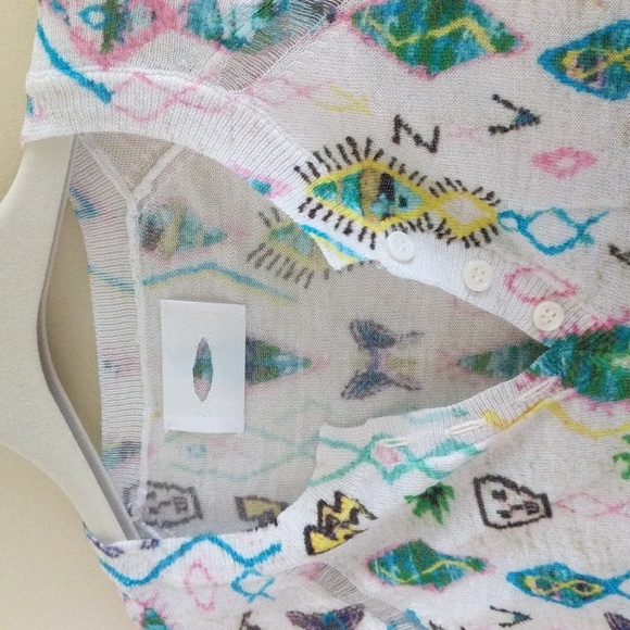 NWOT Zadig & Voltaire Tito Kilim Top In Neutrals T-shirt - Picture 2 of 15